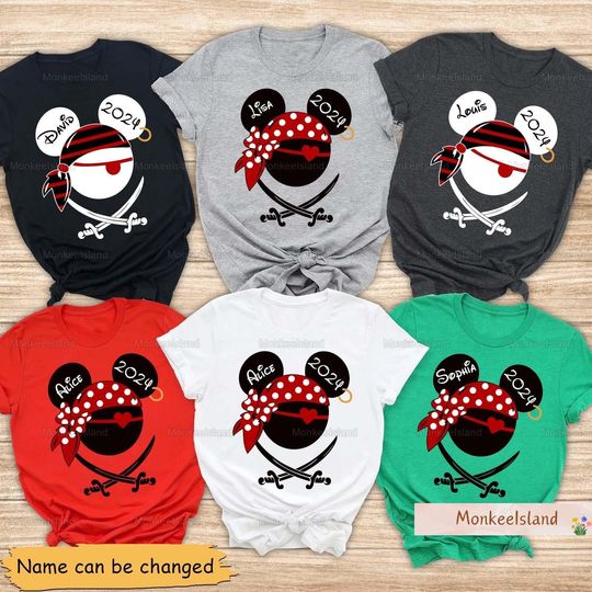 Disney Pirates Family Shirt, Minnie Mickey Pirates Shirt, Family Vacation Matching Shirt