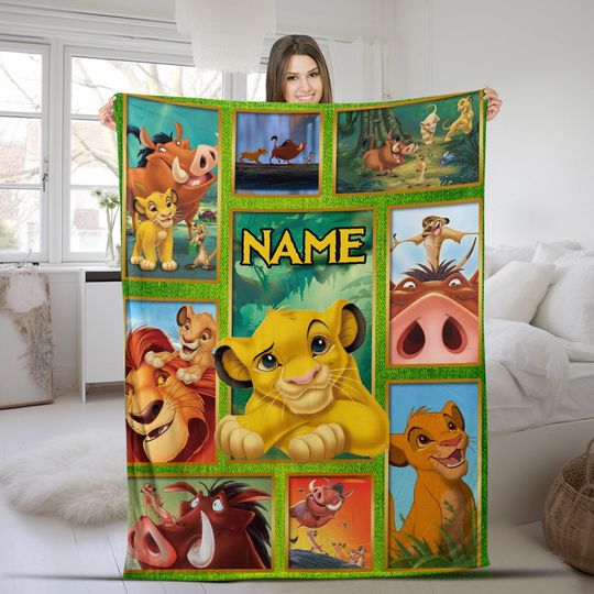 Simba Lion King Blanket, Bedding Fleece Blanket
