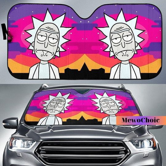 Rick And Rickandmorty Car Sun Shade, Cartoon Auto Sunshade