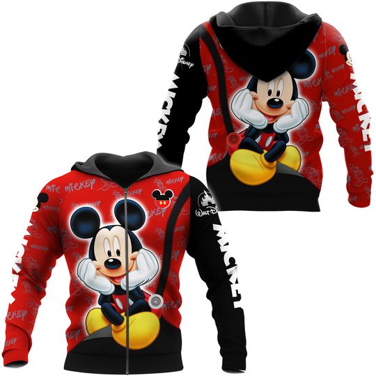 Disney Mickey Mouse 3D Zip Hoodie