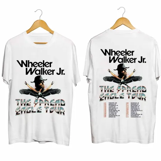 WheelerWalker  Jr. The Spread Eagle Tour 2024  T-Shirt Gift Fans Music All Size