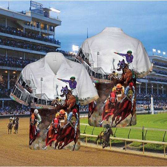 Kentucky Derby Horse Racing Hawaiian Shirt