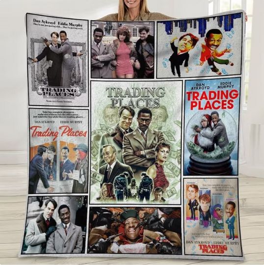Discover Trading Places Vintage 90's Christmas Funny Movie Blanket, Christmas Movie Blanket