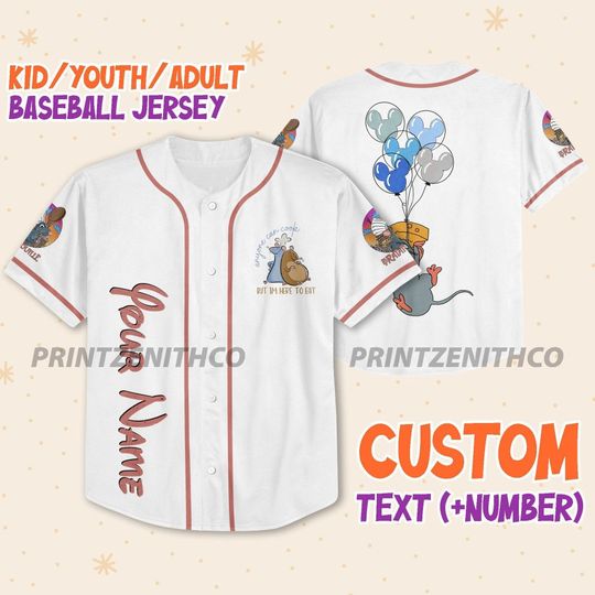 Personalized Disney Ratatouille Remy Remy Little Chef Balloon Mickey Ears