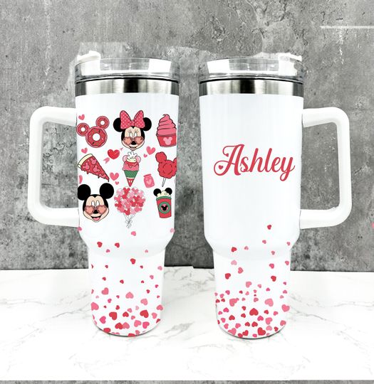 Valentines Day Tumblers for Disney, Valentines Disney Trip 40oz Tumbler