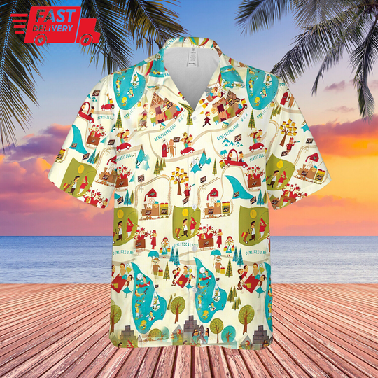 Schlitzerland Schlitz Beer Vintage 1950s Unisex Hawaiian Shirt