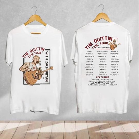 The Quittin Time Tour 2024 Shirt, Zach Bryan Tour 2024 Shirt, Zach Bryan Concert
