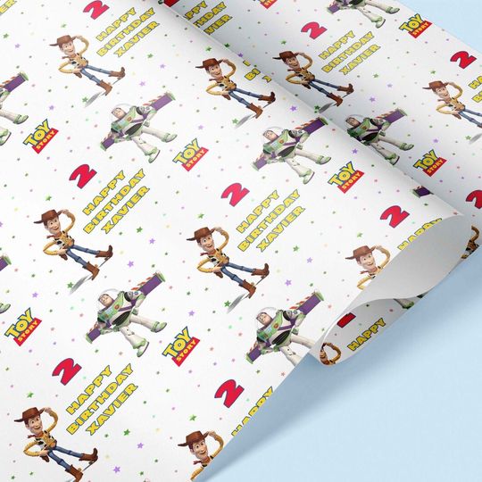 Personalised Toy Story Disney Wrapping Paper, Birthday Wrapping Paper, Gift Wrapping Paper