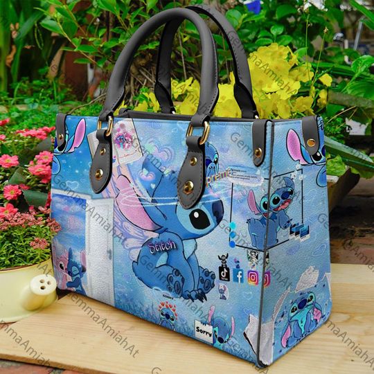 Stitch Handbag, Disney Lilo and Stitch Leather Bag