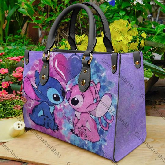 Cute Stitch Handbag, Disney Lilo and Stitch Leather Bag
