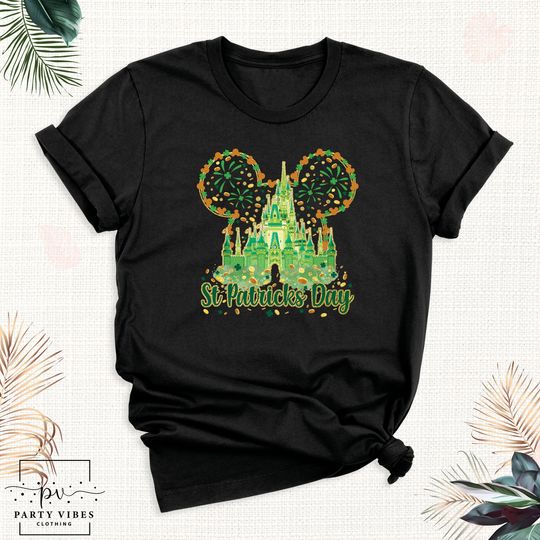 St Patricks Day Disney Trip Shirt, Green Disney Castle Lucky Day Tee