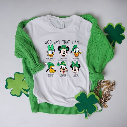 Discover God Says That I'm Disney Shirt, Mickey Shirt, St Patrick's Shirt, Saint Patricks Day
