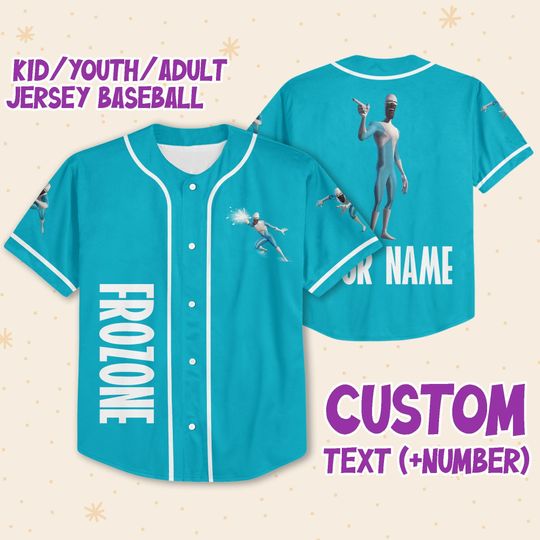 Personalized Disney The Incredibles Frozone Custom 3D Disney Baseball Jersey