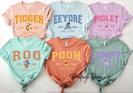 Winnie The Pooh Shirts, Disney Winnie The Pooh, Tiger, Piglet, Eeeyore