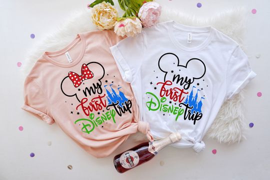 My First Disney Trip Shirt, Mickey Ears Tee, Minnie Mouse