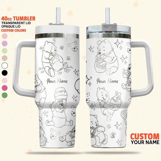 Personalized Disney Pooh Love Honey Tumbler