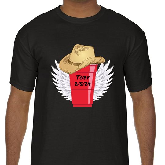 Toby Keith In Memory, Red Solo Cup Wings,  T-Shirt, 90's Country Fans