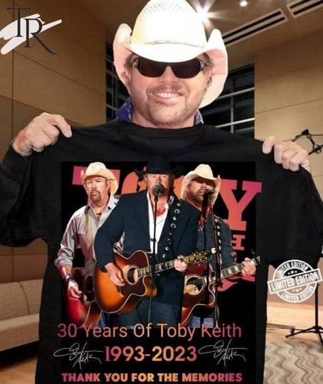 Discover New 30 Years Of Toby Keith 1993 - 2023 Thank You T-Shirt