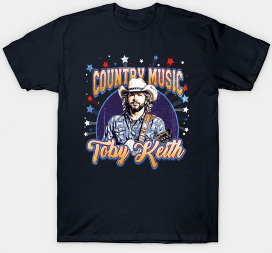 Country Music Toby Keith T-shirt Color Navy Multiple Sizes
