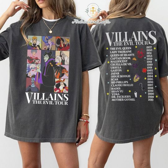 Maleficent Disney Villains The Evil Tour Shirt
