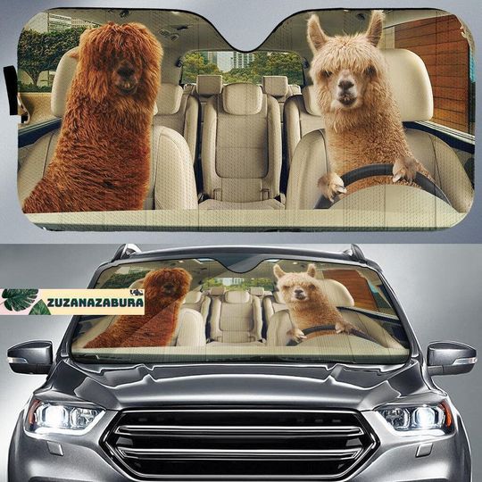 Alpaca Car Sun Shade, Alpaca Auto Sunshade, Alpaca Car Accessory