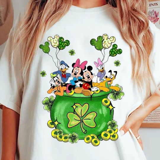 Mouse St Patricks Day tee , Lucky Shamrock St Patrick Day, Disney T-shirt