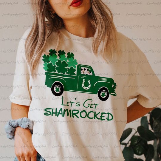 Let's Get Shamrocked Minnie Mickey Shirt, Disney Lucky Clovers Shirt