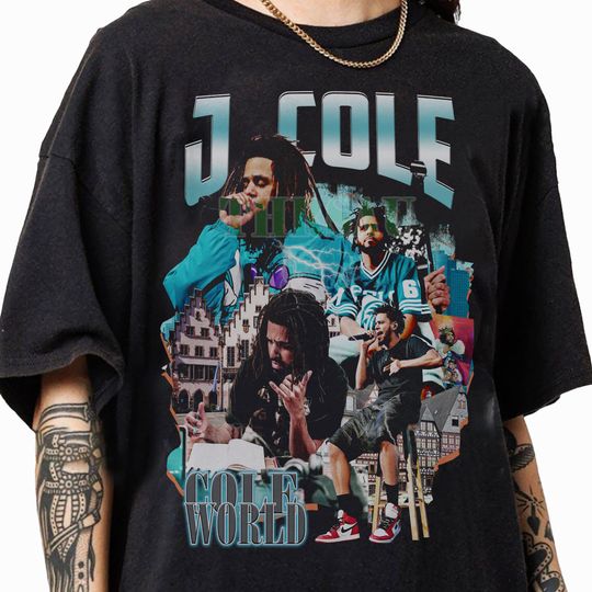Vintage 90s Graphic Style J Cole T-Shirt, J Cole Rapper Bootleg