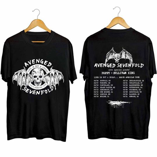 Avenged Sevenfold Life Is But A Dream North American Tour 2024 T-Shirt S-5XL