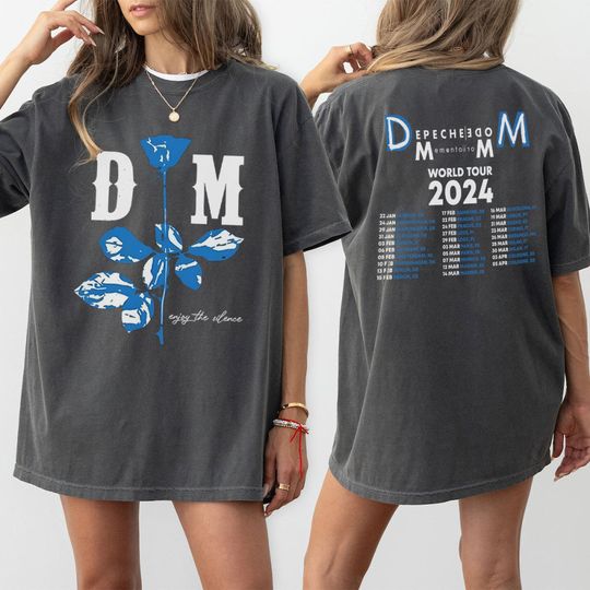 Discover Devotee Rose Blue & White Depeche Mode 2024 Tour T Shirt