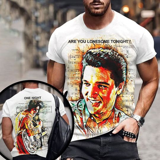 Elvis Presley Tour 3D T-Shirt - Elvis Presley 3D T-Shirt