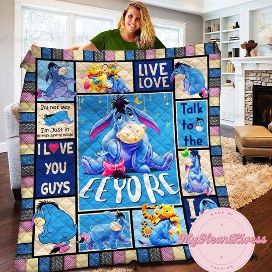 Eeyore Quilt, Eeyore Quilt Pattern, Disney Winnie The Pooh, Modern Quilt