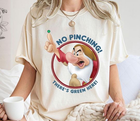 Discover Grumpy Funny Shirt, No Pinching, There's Green Here T Shirt