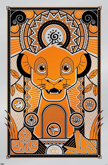 Disney 100th Anniversary - Simba Wall Poster