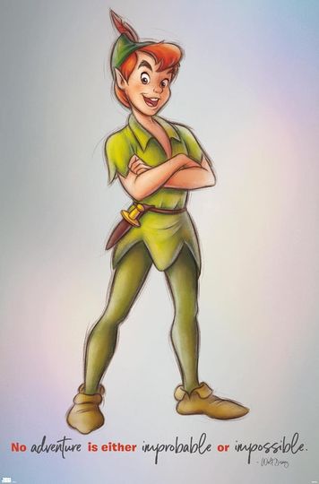 Disney 100th Anniversary - Heritage Sketch Peter Pan Wall Poster