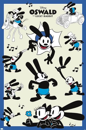 Disney 100th Anniversary - Oswald The Lucky Rabbit Wall Poster
