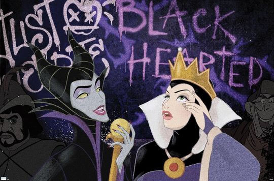 Disney Villains-Black Hearted Wall Poster