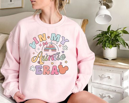 In My Auntie Era Sweatshirt, Disney Mother's Day Sweatshirt