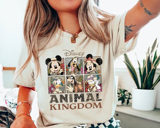 Retro Disney Animal Kingdom Mickey and Friends Shirt,Disney Mickey Safari T-Shirt
