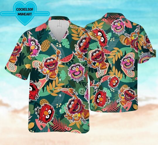 Animal Muppet Summer Seemless 3D Hawaiian Shirt