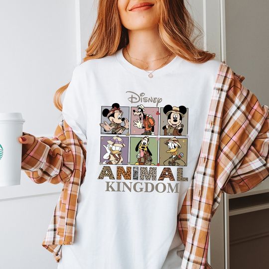 Retro Disney Animal Kingdom Mickey and Friends Shirt, Disney Mickey Safari Shirt