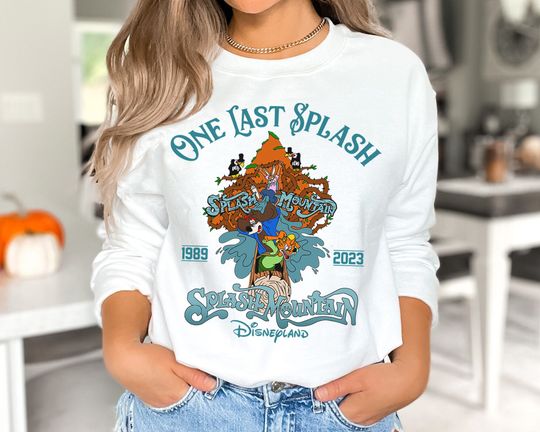 Disney Splash Mountain One Last Splash Sweatshirt, Final Plunge 1989-2023
