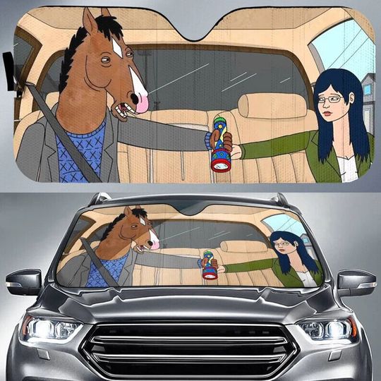 Bojack Horseman Car Sun Shade Bojack Horseman Cartoon Bojack Horse Car Sun Shade