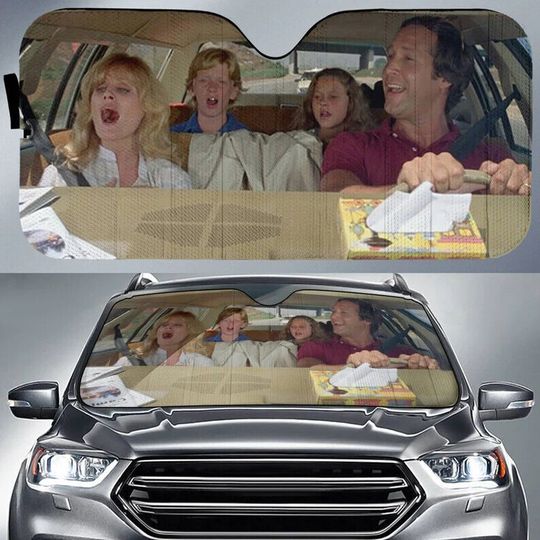 Discover National Lampoons Vacation Car Accessories Sun Shade, Funny Scene Auto Sunshade