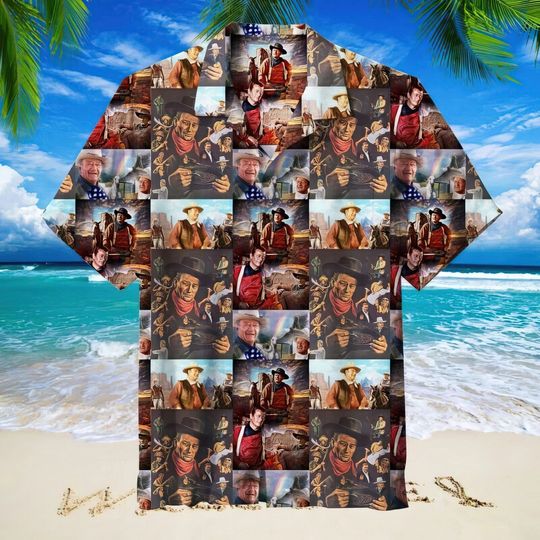 John Wayne Poster Movie Hawaiian Shirt
