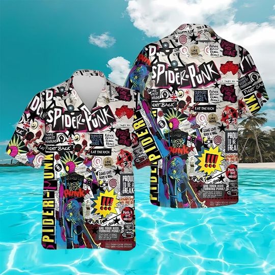 The Spider Punk Across Spider Men Hawaii Shirt