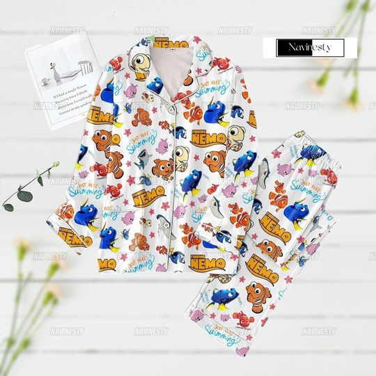 Finding Nemo Pajamas Set, Disney Nemo Dory Pajamas