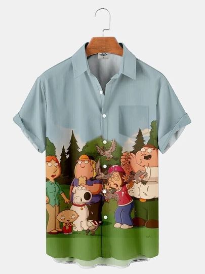 Funny Cartoon The Family Guy Movie Patterns Hawaiian Shirt