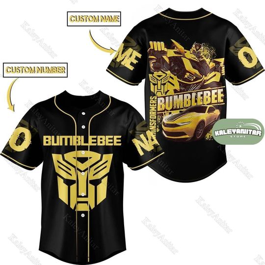 Custom Transformer Jersey Shirt, Transformer Bumblebee Baseball Shirt