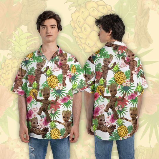 Iam Groot Tropical Hawaiian Shirt, Baby Groot Shirt